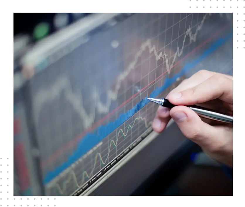 A person writing on a screen with a pen.